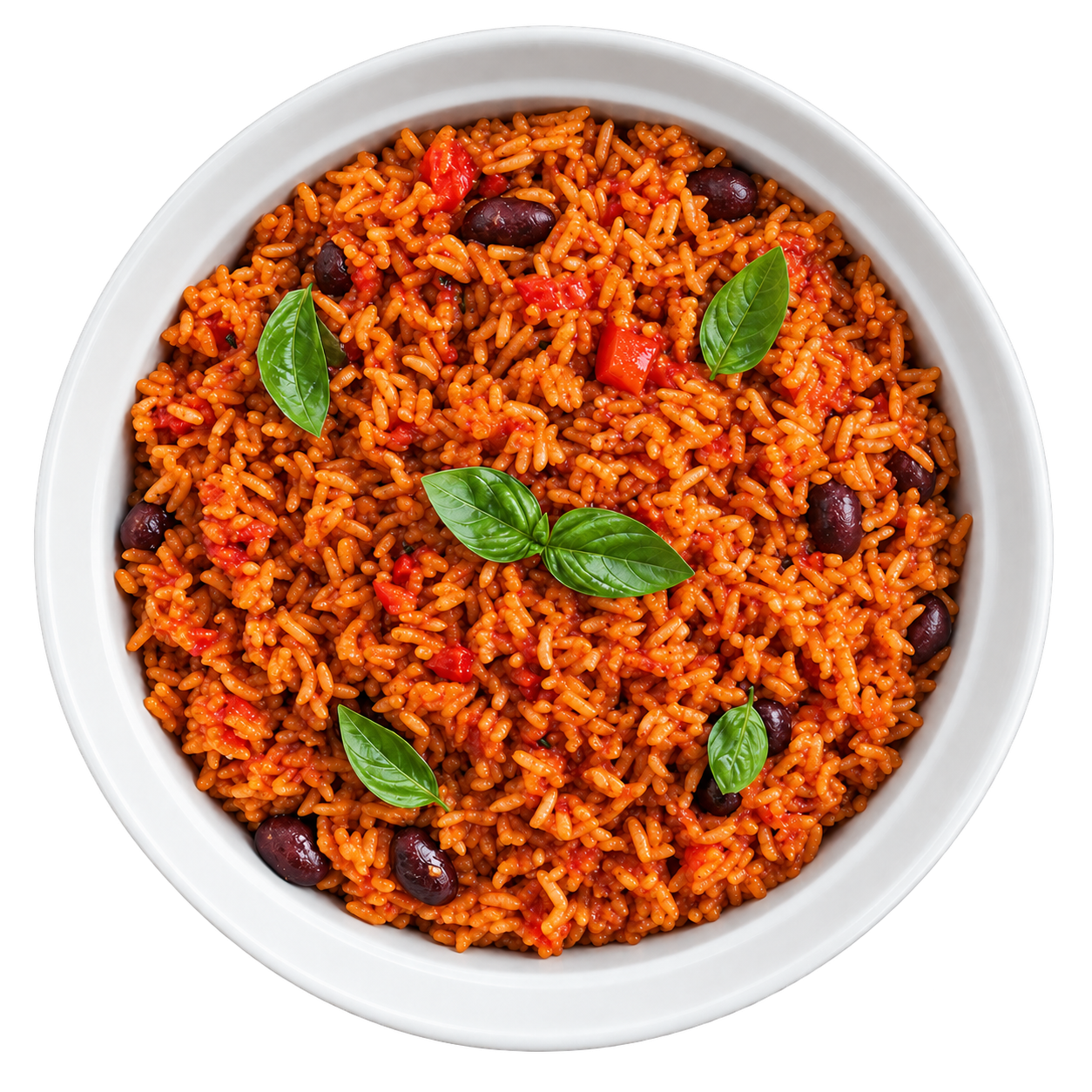 Bowl of smoky jollof rice